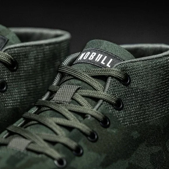 NoBull Forest Camo Canvas Mid Trainer Sneakers Green Shoes Men's 13 Rare HTF - Picture 8 of 15